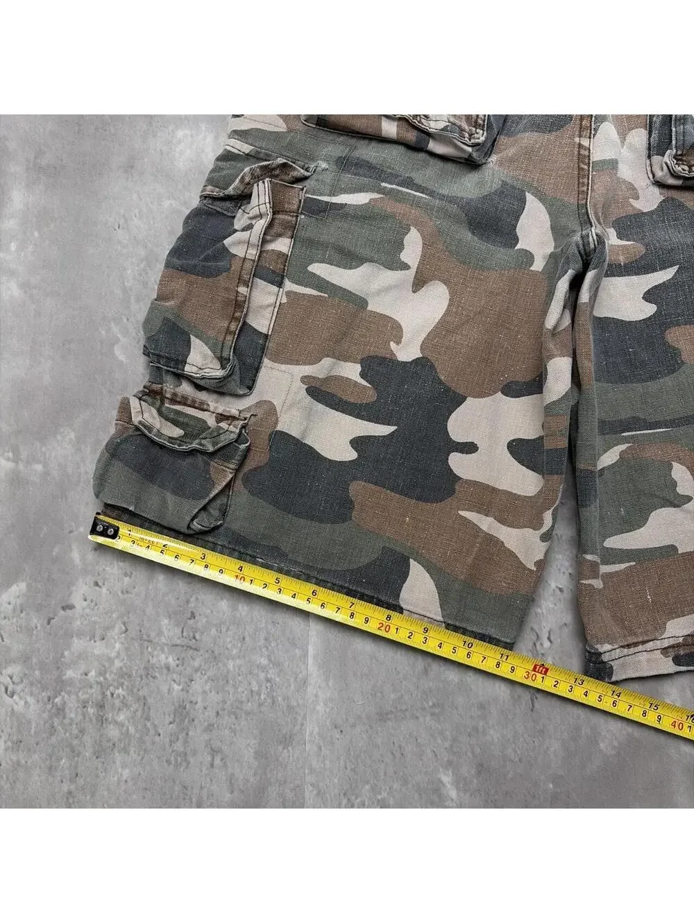 Y2K Camo OTB Grunge Gothic Baggy Cargo Skater Shorts